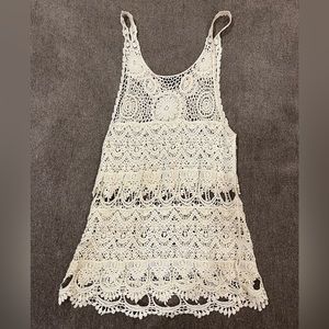 Lace bathing suit cover up